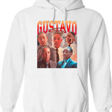 Gustavo Fring Vintage 90S Rap Style Gustavo Fring Bootleg Fan Graphic Pullover Hoodie - White