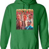 Gustavo Fring Vintage 90S Rap Style Gustavo Fring Bootleg Fan Graphic Pullover Hoodie - Green