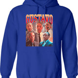 Gustavo Fring Vintage 90S Rap Style Gustavo Fring Bootleg Fan Graphic Pullover Hoodie - Blue