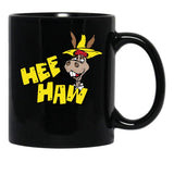 HEE Haw Wo Funny Black Coffee Mug, Gift Coffee Mug - Black