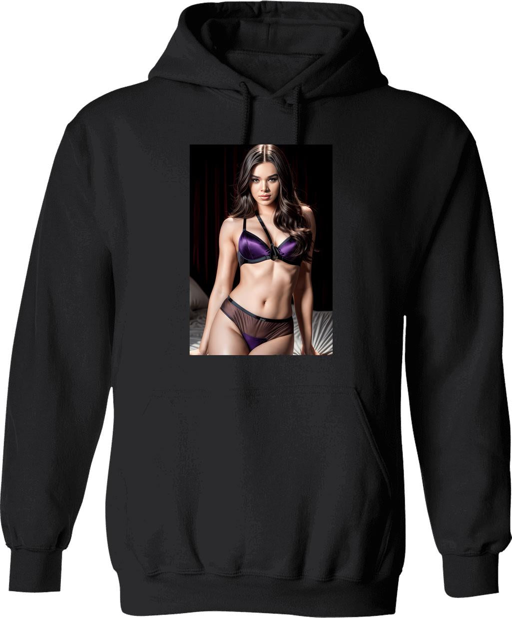 Hailee Steinfeld Graphic Pullover Hoodie - Black