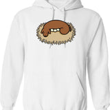 Hail Santa (1) Hoodie - Retro Graphic Pullover Hoodie for Men & Women - White