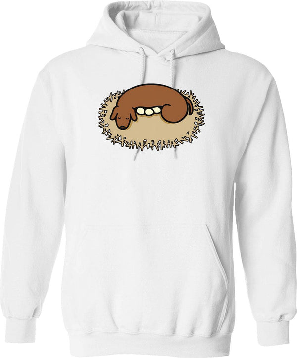 Hail Santa (1) Hoodie - Retro Graphic Pullover Hoodie for Men & Women - White