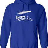 Hal Laboratory Inc. Essential Hoodie - Retro Graphic Pullover Hoodie for Men & Women - Blue