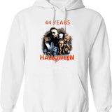Halloween Directed By John Carpenter Hoodie - Retro Graphic Pullover Hoodie for Men & Women - White