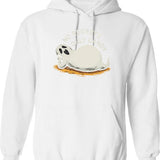 Halloween Road Hoodie - Retro Graphic Pullover Hoodie for Men & Women - White