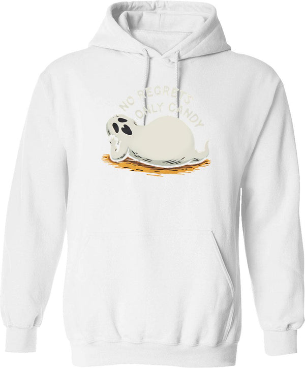 Halloween Road Hoodie - Retro Graphic Pullover Hoodie for Men & Women - White