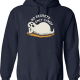 Halloween Road Hoodie - Retro Graphic Pullover Hoodie for Men & Women - Navy
