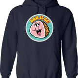 Halloween Video Rental Hoodie - Retro Graphic Pullover Hoodie for Men & Women - Navy