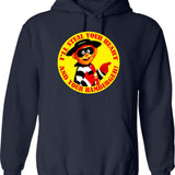 Hamburglar Wanted Original Willow Days Hoodie - Retro Graphic Pullover Hoodie for Men & Women - Navy