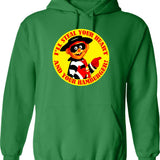 Hamburglar Wanted Original Willow Days Hoodie - Retro Graphic Pullover Hoodie for Men & Women - Green