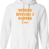 Hamburgled Hoodie - Retro Graphic Pullover Hoodie for Men & Women - White
