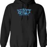 Hanabie Graphic Pullover Hoodie - Black
