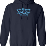 Hanabie Graphic Pullover Hoodie - Navy