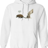 Hammerbarn Vintage Hoodie - Retro Graphic Cosy Pullover - White