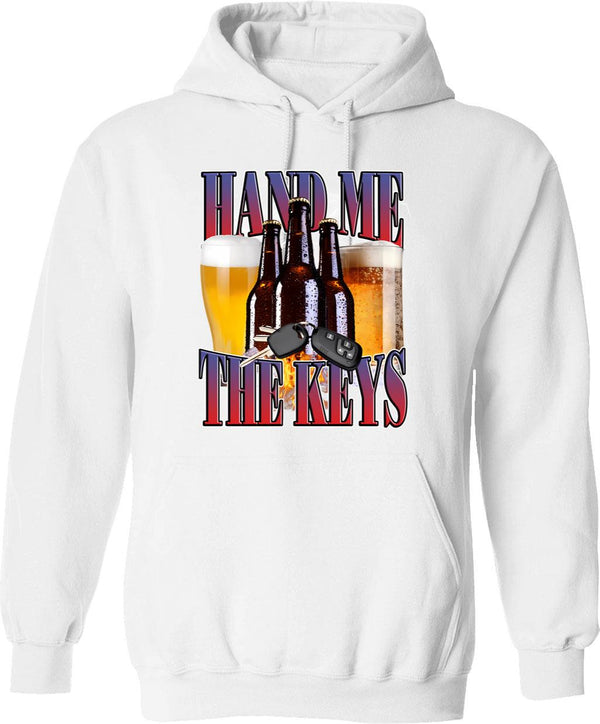 Hand Me The Keys Funny Meme Hoodie - White