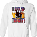 Hand Drawn Impatient Beaver Hoodie - Retro Graphic Pullover Hoodie for Men & Women - White