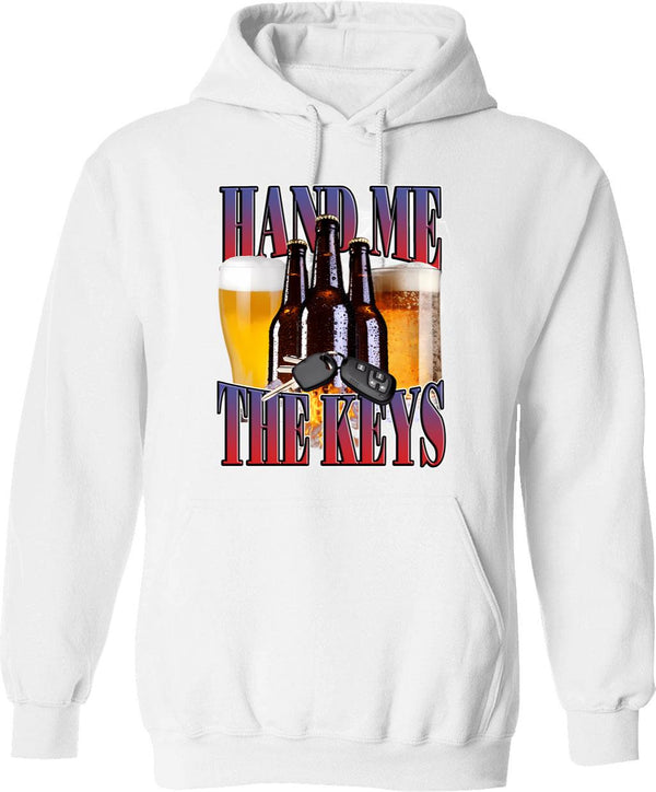 Hand Drawn Impatient Beaver Hoodie - Retro Graphic Pullover Hoodie for Men & Women - White