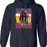 Hand Drawn Impatient Beaver Hoodie - Retro Graphic Pullover Hoodie for Men & Women - Navy