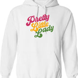 Handsome Podcast Pretty Little Lady Graphic Pullover Hoodie - White