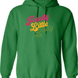 Handsome Podcast Pretty Little Lady Graphic Pullover Hoodie - Green