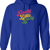 Handsome Podcast Pretty Little Lady Graphic Pullover Hoodie - Blue