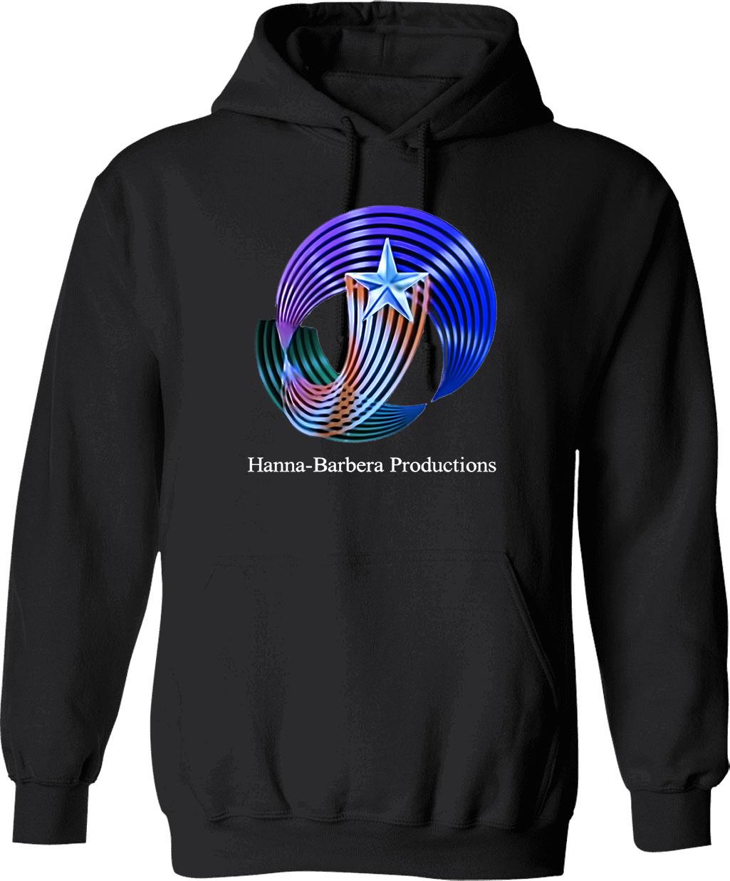 Hanna Barbera Productions 1987 Hoodie Graphic Pullover Hoodie - Black