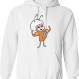Hanna Barbera Hoodie - Retro Graphic Pullover Hoodie for Men & Women - White