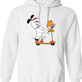 Hank_william Classic Classique Hoodie - Retro Graphic Pullover Hoodie for Men & Women - White