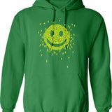 Happy Acid Smile Techno 90s Retro Gift Hardcore Hoodie - Green