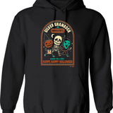 Happy Crowd Hoodie - Retro Graphic Pullover Hoodie for Men & Women - Black