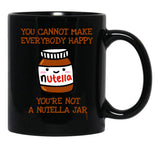 Happy Nutella Jar Black Coffee Mug, Gift Coffee Mug - Black