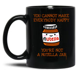 Happy Nutella Jar Black Coffee Mug, Gift Coffee Mug
