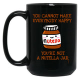Happy Nutella Jar Black Coffee Mug, Gift Coffee Mug - Black