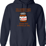 Happy Nutella Jar Graphic Pullover Hoodie - Navy