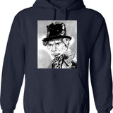 Harp Heartbeat Funny Harp Player Musical Heartbeat Harpist Hoodie - Navy