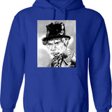Harp Heartbeat Funny Harp Player Musical Heartbeat Harpist Hoodie - Blue