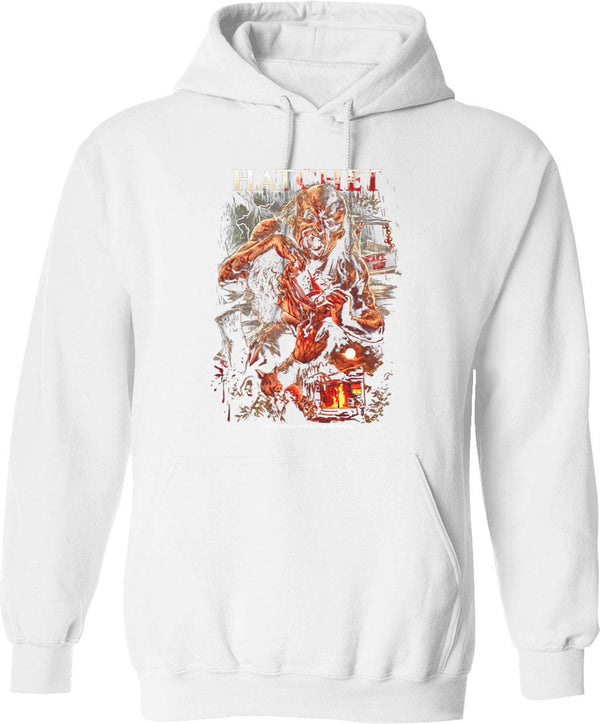 Hatchet Victor Crowley Lives Graphic Pullover Hoodie - White