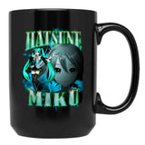 Hatsune Miku Rap Bootleg Black Coffee Mug, Gift Coffee Mug
