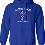 Hattori Hanzo Sword Company Hoodie - Retro Graphic Pullover Hoodie for Men & Women - Blue