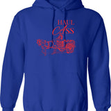 Hattori Hanzo Sword Company (1) Hoodie - Retro Graphic Pullover Hoodie for Men & Women - Blue