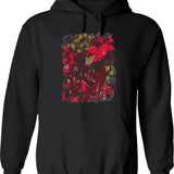 Hazbin Hotel Alastor Spring Essential Graphic Pullover Hoodie - Black