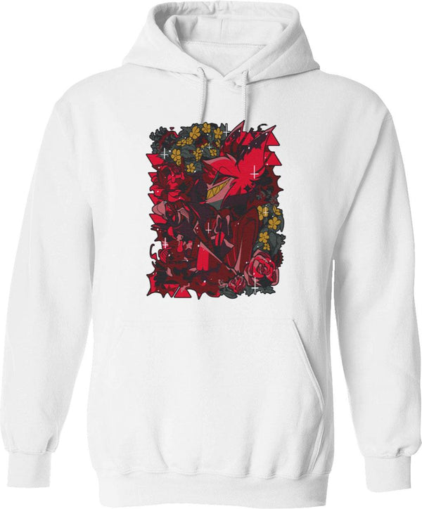 Hazbin Hotel Alastor Spring Essential Graphic Pullover Hoodie - White