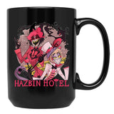 Hazbin Hotel Alastor and Lucifer Classic Black Coffee Mug, Gift Coffee Mug