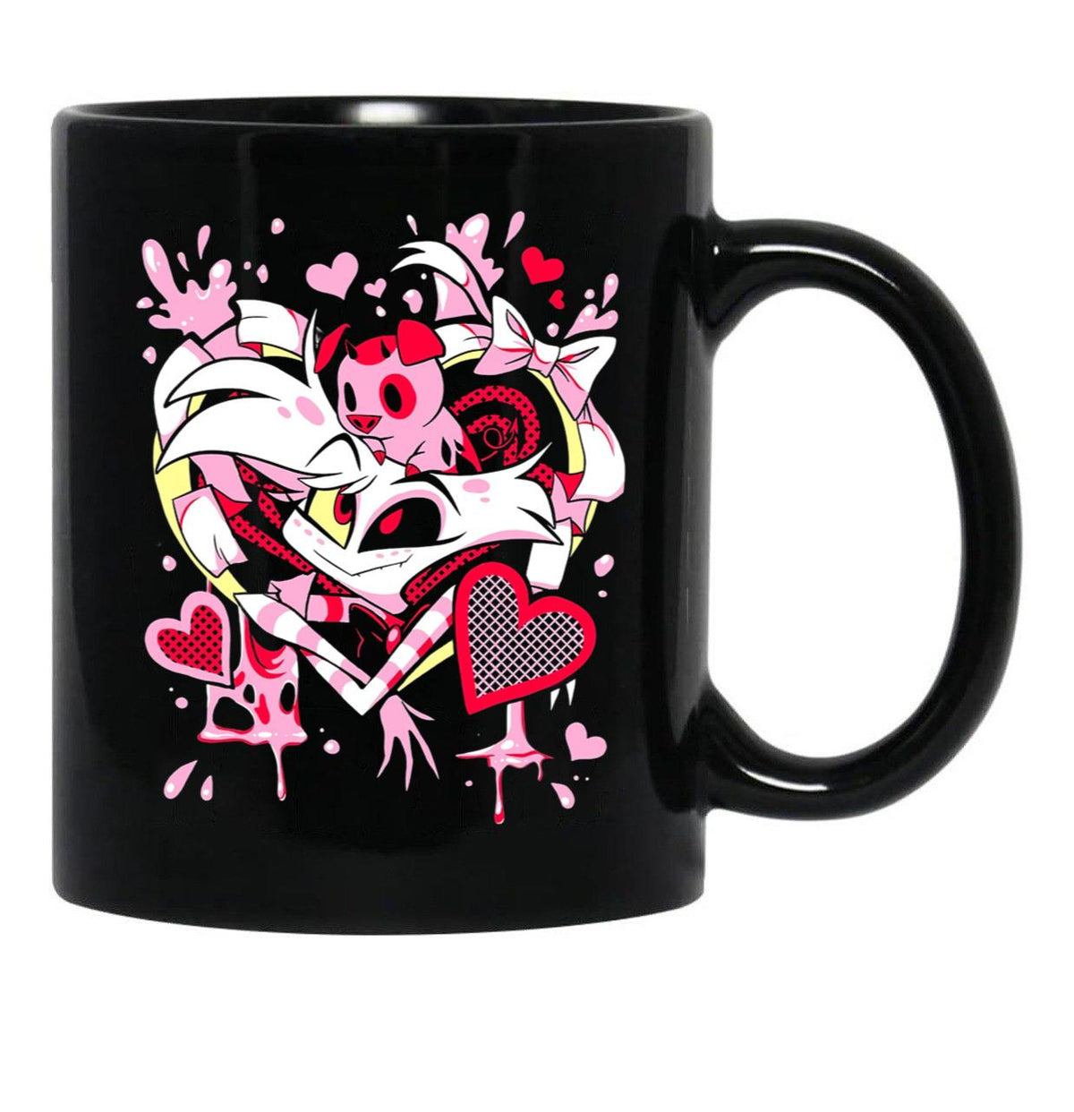 Hazbin Hotel Angel Dust Classic Black Coffee Mug, Gift Coffee Mug - Black