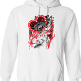 Hazbin Hotel Angel Dust Classic T-Hoodie0787y Black Graphic Pullover Hoodie - White