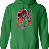 Hazbin Hotel Angel Dust Classic T-Hoodie0787y Black Graphic Pullover Hoodie - Green