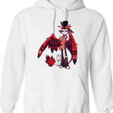 Hazbin Hotel - Husk Classic Graphic Pullover Hoodie - White