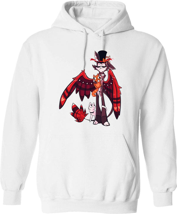 Hazbin Hotel - Husk Classic Graphic Pullover Hoodie - White