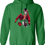 Hazbin Hotel - Husk Classic Graphic Pullover Hoodie - Green